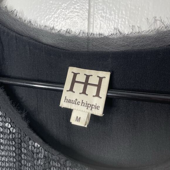 Haute Hippie Womens Cocktail Dress Silk All Over Sequin Size M Sheath Flapper - Picture 4 of 13